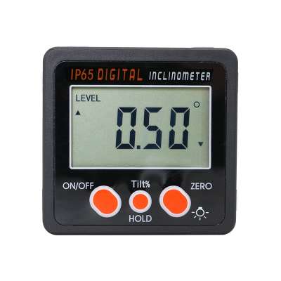 IP65 Waterproof mini digital inclinometer with Back light digital angle level meter with magnet mini electronic box level