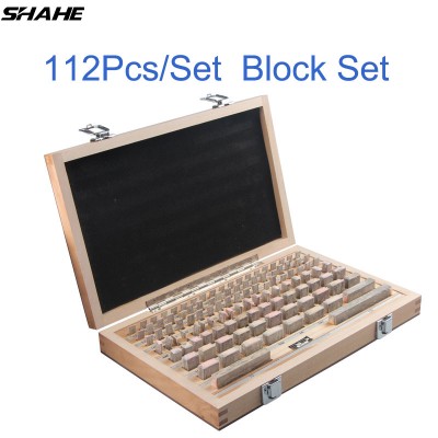 shahe 112Pcs/Set 1 grade 0 grade Inspection Block Gauge Test Caliper Blocks Measurement Instruments